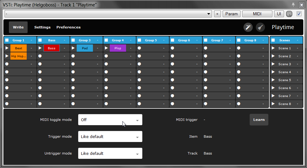 Slot specific settings